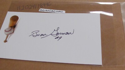 Brian Gorman signed Index Card