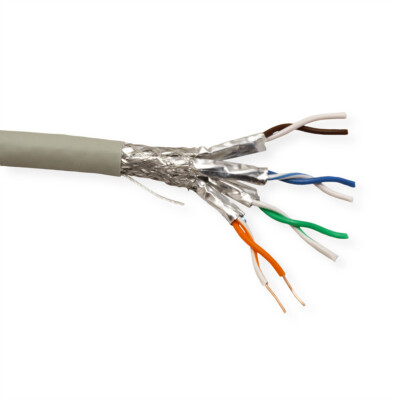 S/FTP Kabel, Kat.6A (Class EA), LSOH, Massivdraht, 100 m für Gebäudeverkabelung