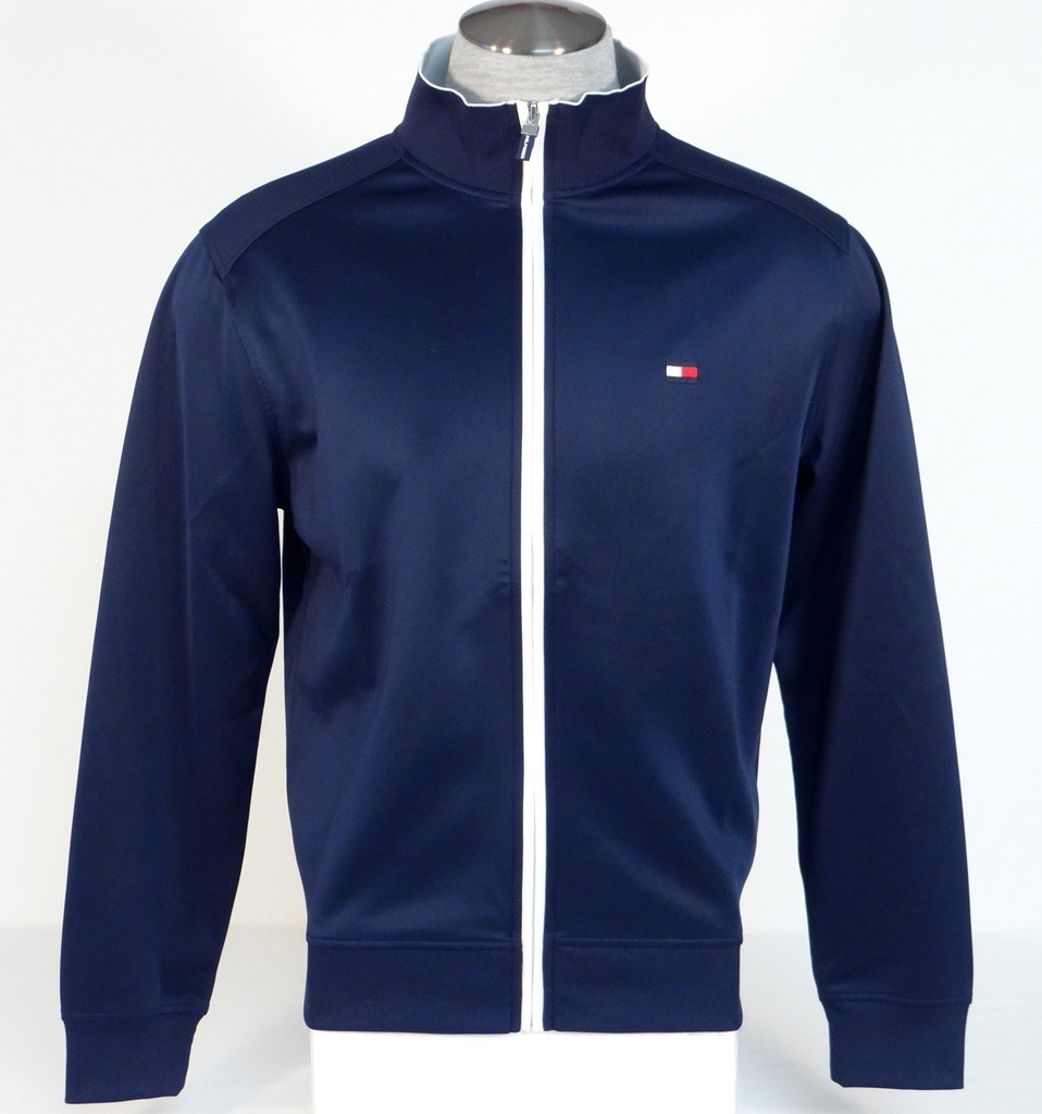 ジャケット・アウター ANATOMICA GOLF JACKET NAVY CHECK M NYLON Tommy Hilfiger Golf TH Tech Navy Blue & White Zip Front