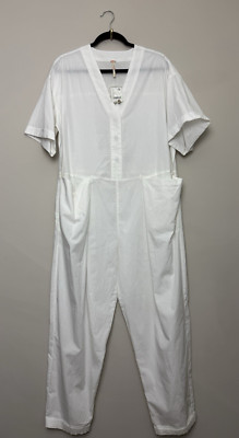 Womens Free People Free Est Feels So Right Jumpsuit Size XS White Cotton