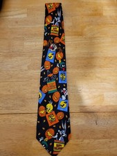 Looney Tunes Halloween Bugs Bunny Taz Daffy Tweety Novelty Necktie
