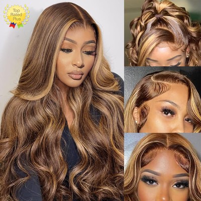 13x4 ombré lace wig in 4/27 Amazon.com : ALSZIQIHR Highlight Ombre 13x4 Lace Front Wig  main image 3