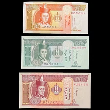 Mongolia 5 10 20 Tugrik Uncirculated Banknote Currency World Money Paper Money