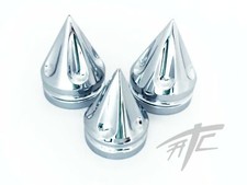 HAYABUSA CHROME SPIKE FORK & YOKE CAPS 2008 SUZUKI HAYABUSA