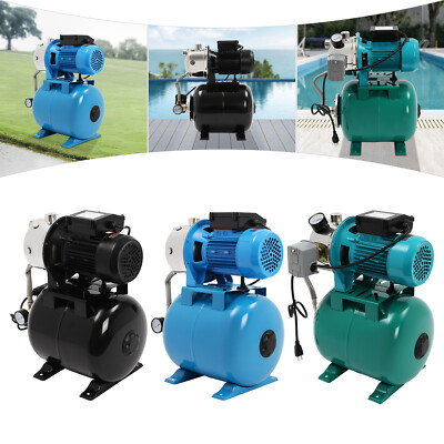 #ad Shallow Well Pump with Pressure Tank Irrigation Water Pump 0.75kw 1HP 3420r min $154.65