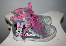DISNEY Minnie Mouse Girls Canvas High top sneaker KIDS SIZE 10 Please read