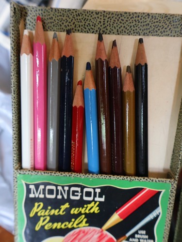 Vintage Mongol Aquarell 21 Eberhard Faber Co Malstifte 21 Stifte im Karton - Bild 2 von 9