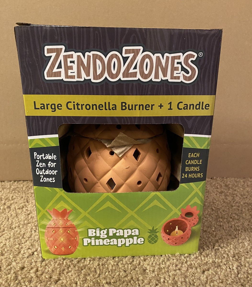 Zendo Zones Large Citronella Burner + 1 Candle NIB | eBay
