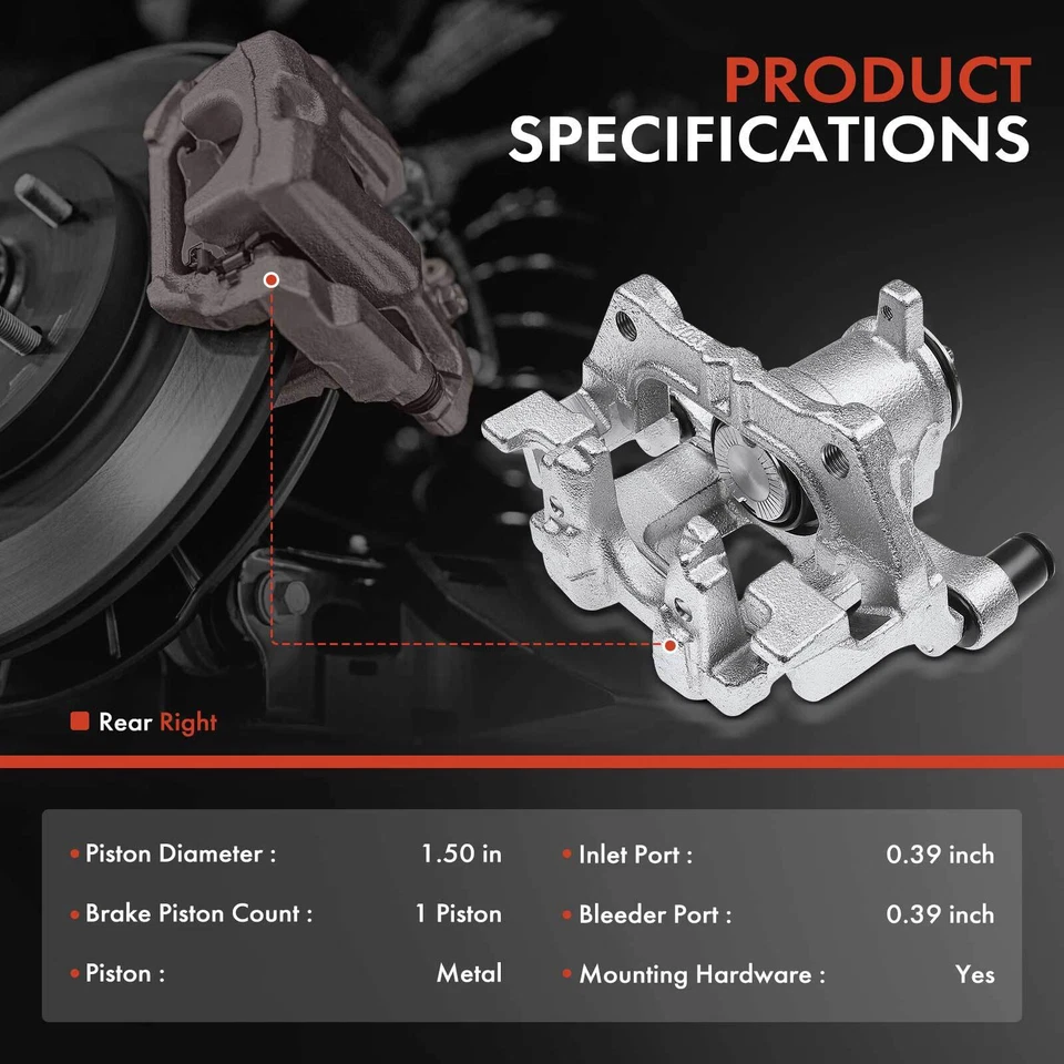 Pinza de freno de disco trasera derecha pasajero con soporte para Honda Civic 16-20 Insight Foto 2 de 4