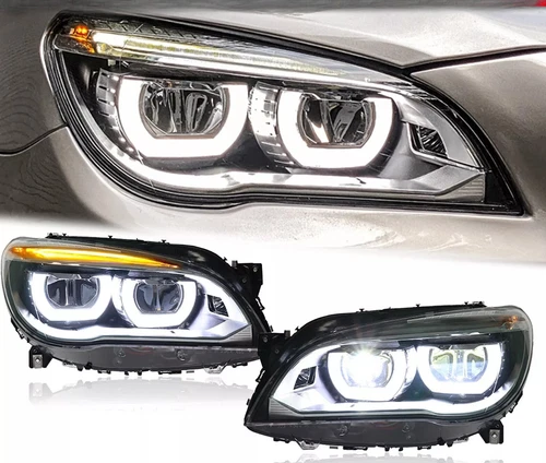 For BMW 7-Series F01 F02 2009-2015 LED Headlight Assembly Front Cold White Lamps - Picture 2 of 10