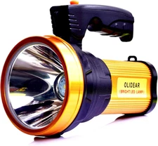Heavy Duty Flashlight – Bright Rechargeable Searchlight with 2 Modes – Led Spotl