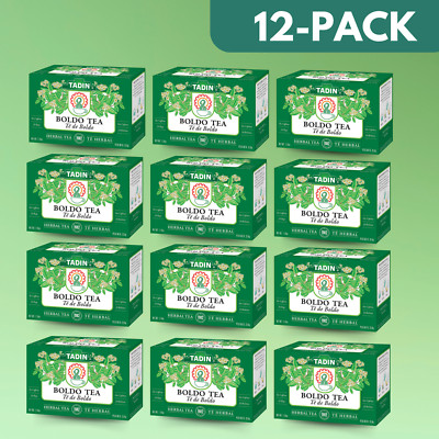 Tadin Boldo Tea, 24 Tea Bags 1.19 fl oz, Refreshing & Soothing (12-Pack)