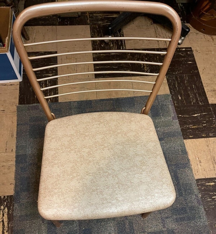 2 -1950's Retro Mid Century COSCO Folding Chairs vinyl seating vintage
