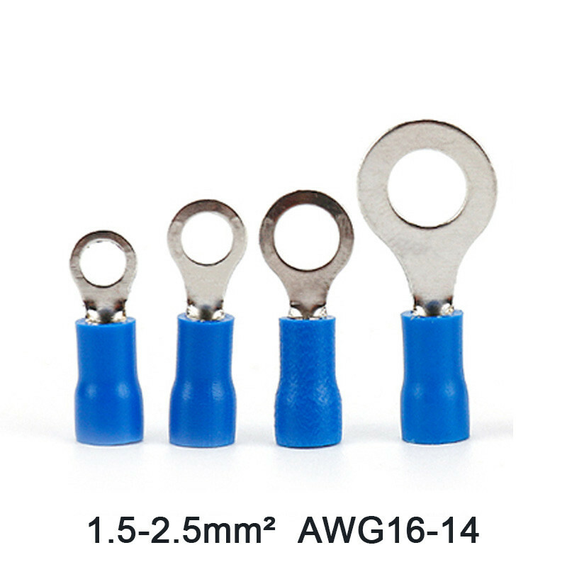 100 Stück Kupfer Ringkabelschuhe M4 - Quetschverbinder Für 1,5-2,5mm² Kabel