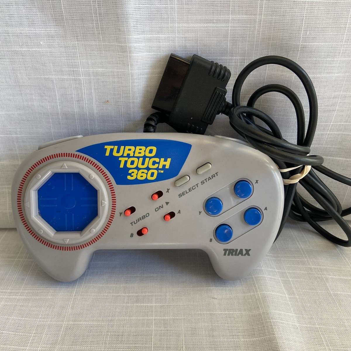 Super Nintendo SNES 16-Bit Triax Turbo Touch 360 Blue Controller
