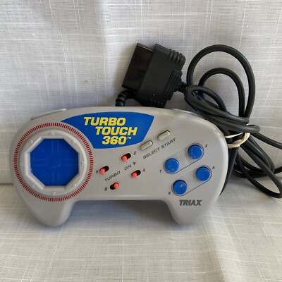 Super Nintendo SNES 16-Bit Triax Turbo Touch 360 Blue Controller