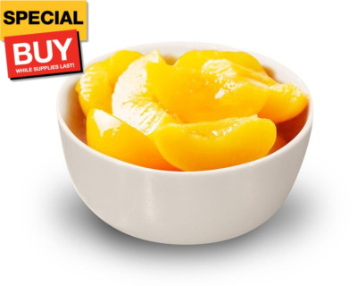 Green Acres Canned Sliced Peaches in Pear Juice, No Sugar Added, 14.5 Ounce (Pac