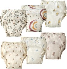 Potty Training Pants, 6 Packs Reusable Baby Toddler Training Underwear with Patt