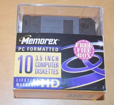 Memorex PC Formatted HD 1.44 Diskettes 9 Pack open box