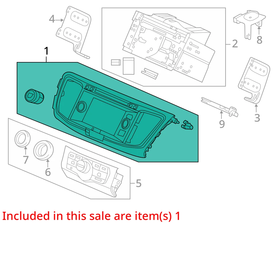 FITS 14 HONDA ACCORD PANEL ASSY 39545-T2A-A92 - NEW OEM - Image 3 of 4