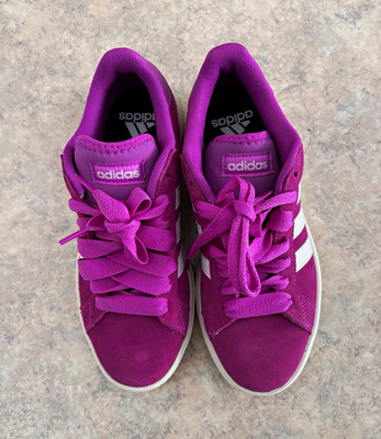 adidas Unisex Kinder Sneaker Low Top Lila/Weiß Schnürung EU 38
