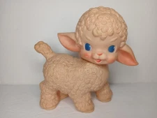 Vintage 1955 The Sun Rubber Co Baby Lamb Toy Squeaker Works