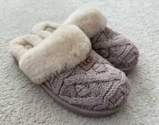 UGG Cozy Knit Shearling Women's Slip On Slippers Soft Mauve Sizes 11