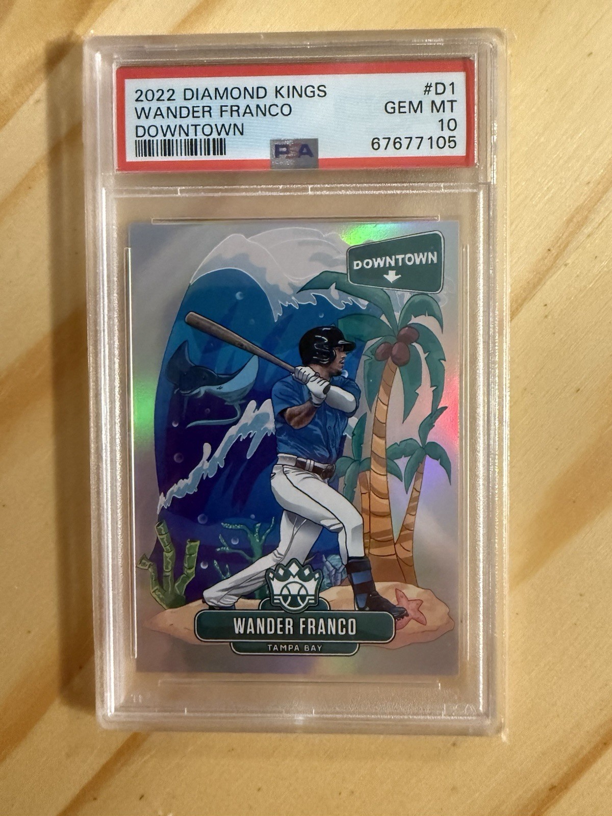 Wander  Franco 2022 Diamond Kings D1 Downtown Case Hit SSP PSA 10 Gem Mint