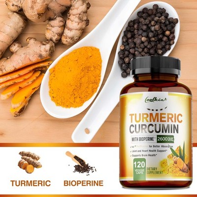 Kurkuma Curcumin Höchste Wirksamkeit 95 % - BioPerine Schwarzer Pfeffer Extrakt