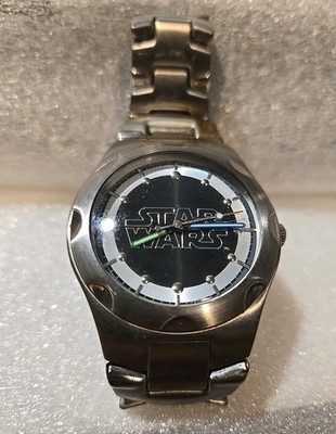 2004 Disney Time Works Star Wars Light Saber Hands Unisex Stainless Steel Watch
