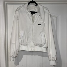 VTG 80s Members Only 46 Ivory Cafe Racer Europe Craft Full Zip Bomber Jacket