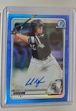 2020 Bowman Chrome Prospects Andrew Vaughn Blue Refractor Auto On Card #1/150