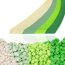 Origami Paper Stars, Colorful Handcraft Lucky Star Green gradient