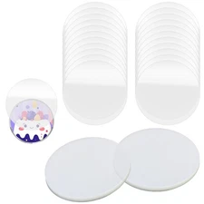 200 Pcs Clear Badge Film, 70mm Circle Mylars Button Maker Supplies Plastic Ba...