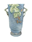 Roseville Art Pottery Square Vase 36-9” Bushberry Blue