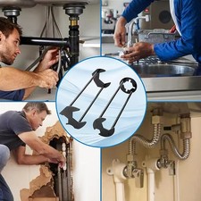 2pcs Multifunction Carbon Steel Sink Repair Wrench Sink Faucet Installer