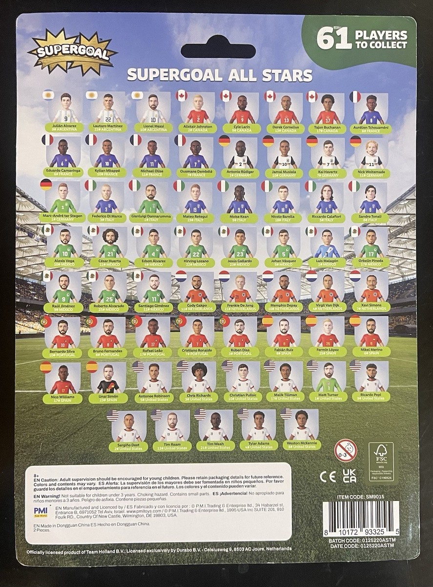 PMI Super Goal Soccer All Stars Figures Shoe Capsule 2 Pack FIFA