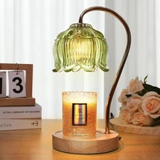 Flower Candle Warmer Lamp with Timer & Dimmer - Fits All Jar Scented Candles - C