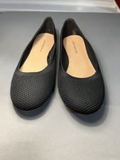 Lucky Brand Emmie Black Knit Mesh Ballet Flats Size 9.5M Comfort Slip On Shoes