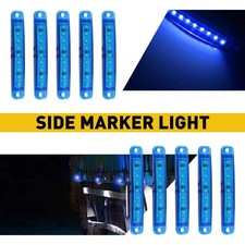 10x Blue Clearance Side LED Marker Bullet Trailer Truck License Plate Light