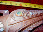 Kundu drum, crocodile motif, Trobriand Islands, Papua New Guinea 26" long — photo 3