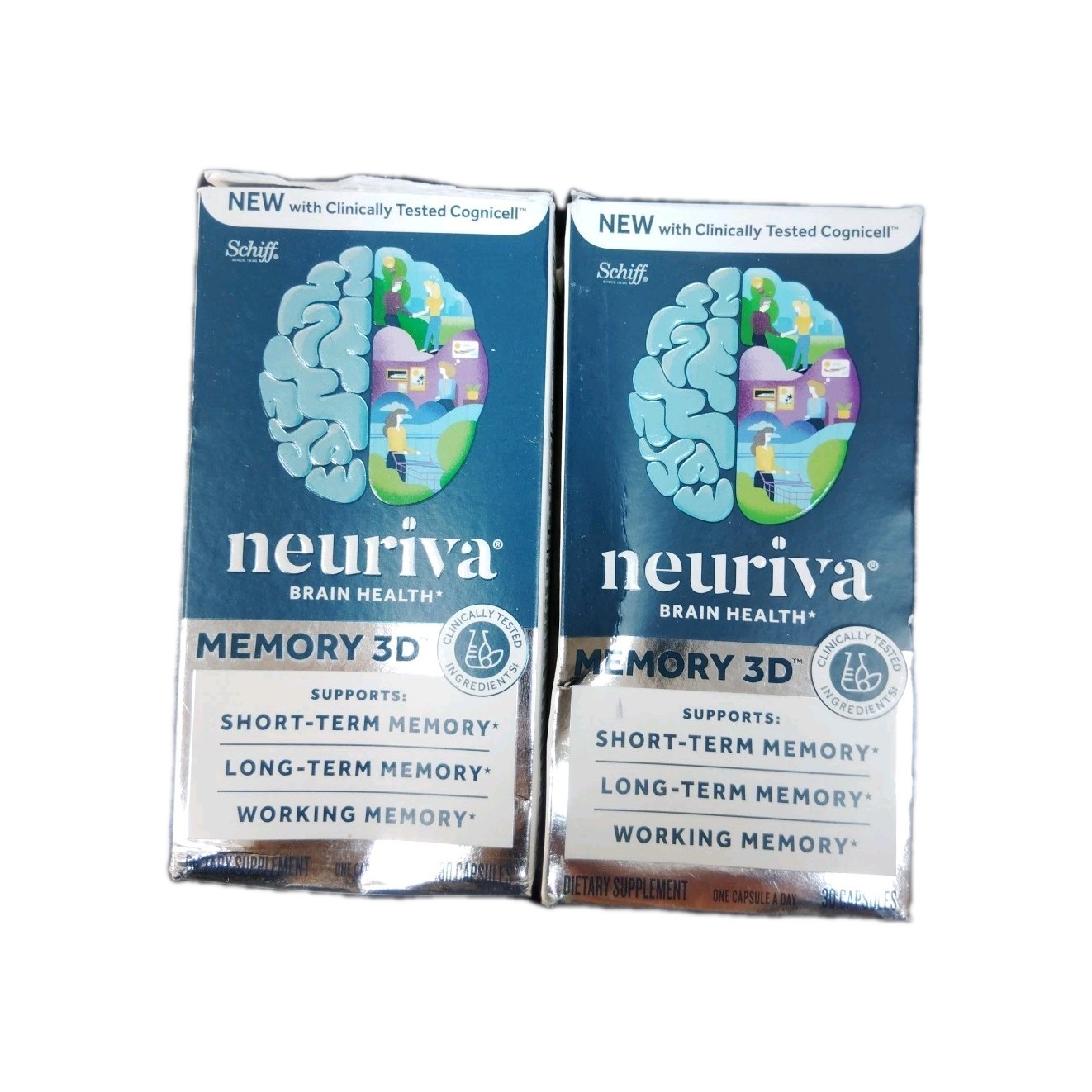 Neuriva Brain Health Memory 3D - 30 Capsules,  Exp 5/2026+ 2 Boxes!