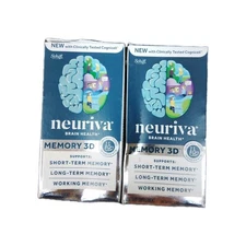Neuriva Brain Health Memory 3D - 30 Capsules,  Exp 5/2026+ 2 Boxes!