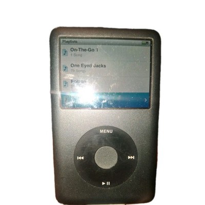 ipod classic 160gb 7th gen Black - good Cond tested Gray Full Of