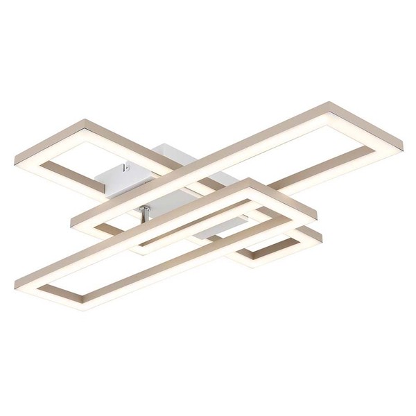 Deckenleuchte Deckenlampe Wohnzimmerlampe Designlampe Sandfarben Led Cct L 55 Cm-image