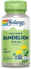 SOLARAY Dandelion Root Supplement - Healthy Kidney and Liver Support - 1,040 Mg