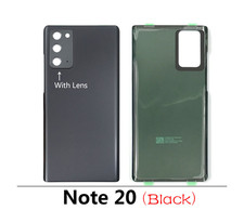 Replacement Back Glass Cover Adhesive for Samsung Galaxy Note 20 Black