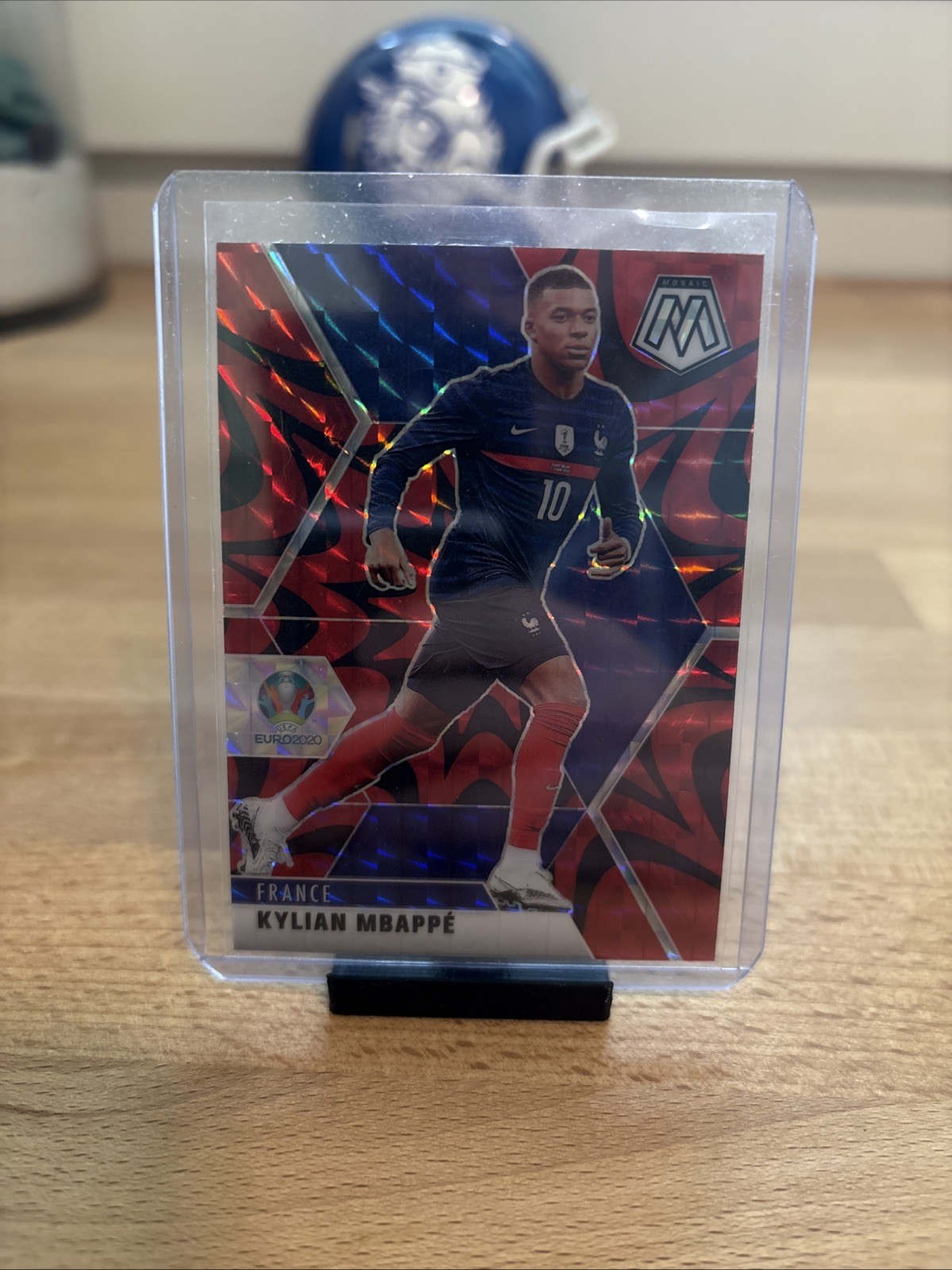 2021 Panini Mosaic UEFA Euro 2020 - Kylian Mbappe #112 Reactive Red Mosaic Prizm