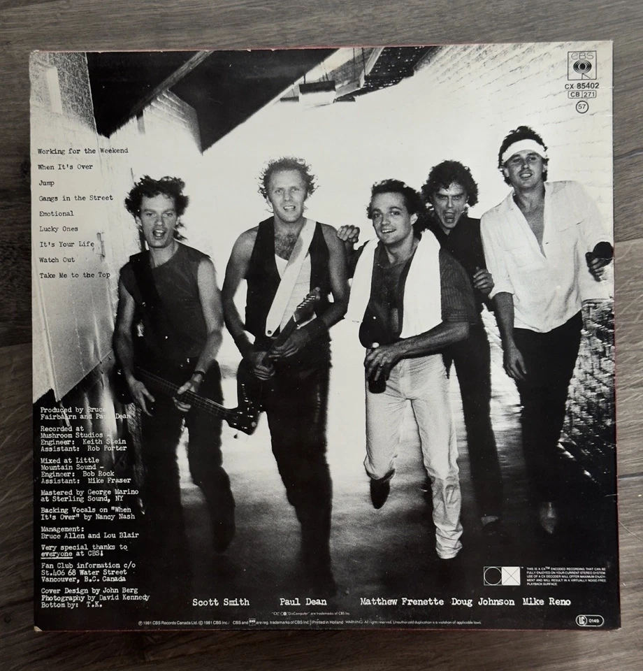 LOVERBOY - Get Lucky Vinyl LP with Hype Sticker 1981 CBS records - Image 4 of 4