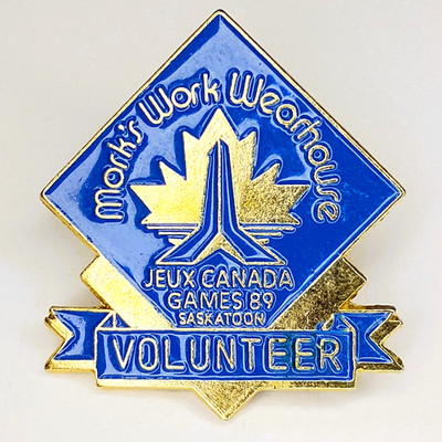 1989 Canada Summer Games Volunteer Lapel Pin - Mark's Work Wearhouse - Saskatoon